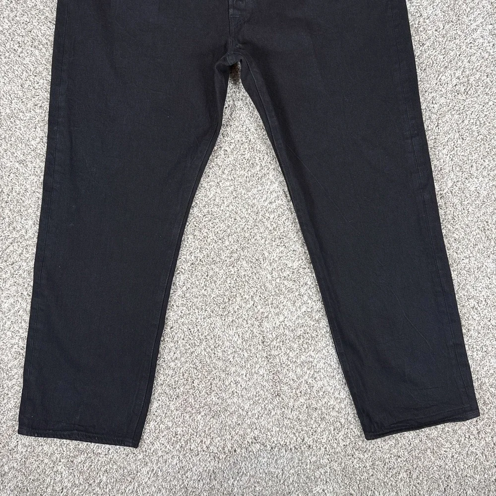 Levis Jeans Mens 42x32 Black 501XX Button Fly Straight Leg‎ Denim